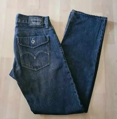 LEVI'S Men's THE ORIGINAL JEANS Size W32 L34 Slim Straight Dark Wash Denim • $21.25