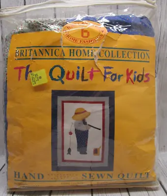 NEW Britannica Home Fashions  Gone Fishing  Kids Quilt Comforter 68”x 86” Twin • $39.95