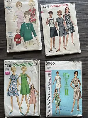 Vintage 1960s Simplicity And Vogue Women’s Sewing Pattern Lot • $15.95