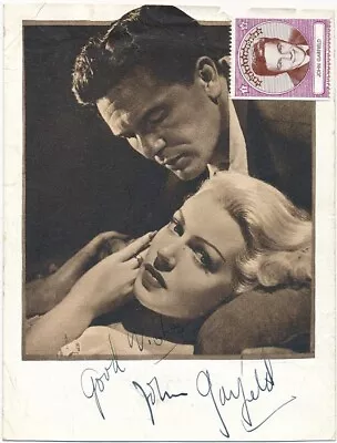 John Garfield-RARE Signed Vintage Photo Card • $240