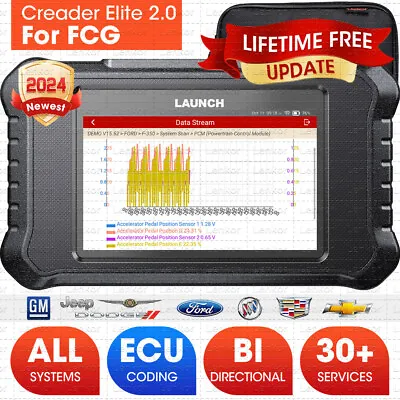 LAUNCH X431 Creader Elite 2.0 FGC Full OBD2 Scanner Diagnostic For Ford/GM/Chevy • $147.99