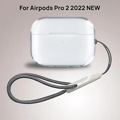 $8.95 • Buy Fr Apple AirPods 3rd Pro 2 2022 Case Cover Clear Hard Transparent Holder Lanyard