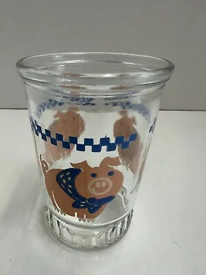 1 Vintage Jelly Jar Pig Juice Glass 4  Tall • $6