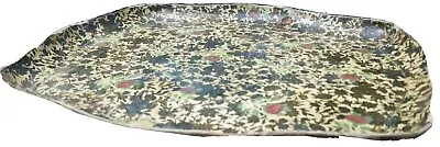 Flowers Floral Paper Mache Serving Tray Platter Cottage Chic 12  By 14  Vintage • $18