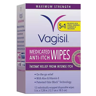  Toallitas Intimas Femeninas Medicadas Contra La Picazon Para Mujeres Maxima... • $12.29