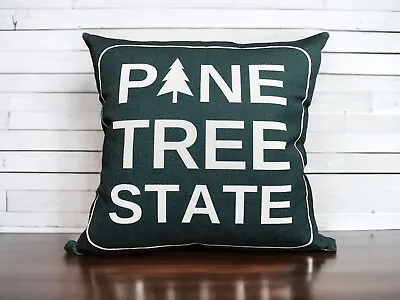 Maine Throw Pillow Cover Rustic Pine Tree State Cabin Decor Gifts Kennebunkport • $17.99