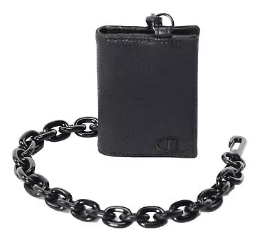 Champion Men's PU Bifold Cardholder Wallet With Chain • $14.99