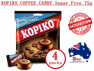 NEW 4 Pack KOPIKO *SUGAR FREE* Oiginal Real Coffee Candy 4x75g + Free Shipping • $18.50