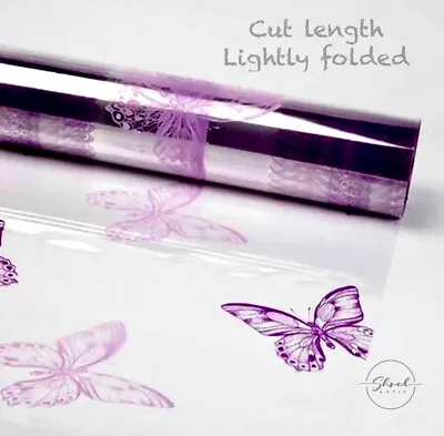 ShredAstic® Purple Lilac Butterfly Cellophane Gift Wrap Hamper Easter Birthday • £0.99