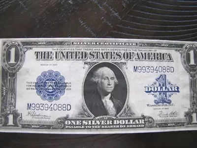 1923 $1.00 Dollar Blue Seal Silver Certificates (2) Consecutive Notes Unc • $379.95