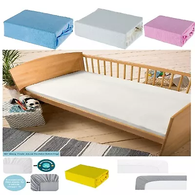 2 X Cot Bed Fitted Sheet 140x70cm 100% Soft Cotton Jersey Toddler Bed Junior Bed • £9.99