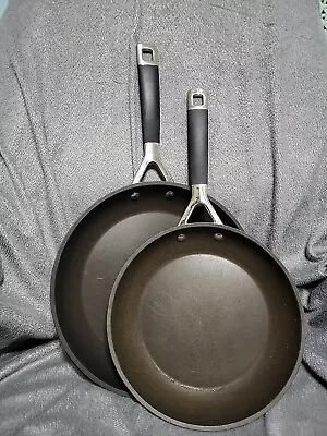 Le Creuset Toughened Nonstick 9  & 11  Frying Pan Lot Fry Skillet • £77.16