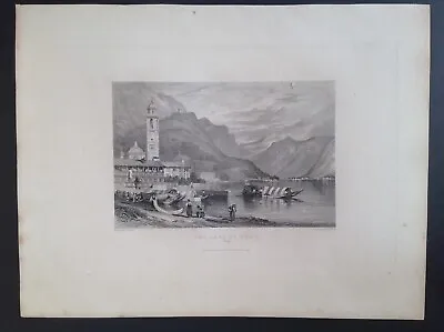 Antique Engraving THE LAKE OF COMO ITALY By W.Miller 1854  • £9.99