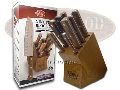 $349.99 • Buy Case Xx 9 Piece Kitchen Knife Set Walnut Wood Block Stainless Steel 10249