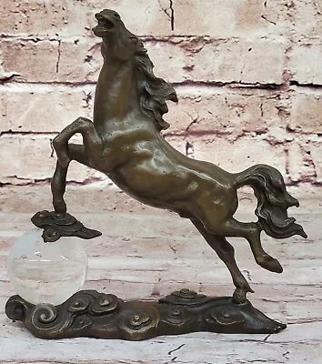 Unique Milo Signed Home Office Decor Bronze Horse Sculpture Figurine • $99.50
