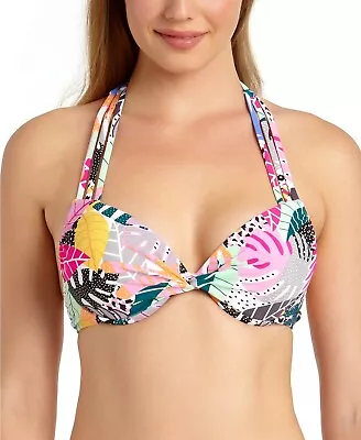 CALIFORNIA WAVES Juniors Tropic Printed Underwire Bikini Top X-Smalll Swimwear • $13.99