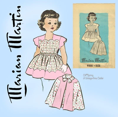 $6.99 • Buy 1950s Vintage Marian Martin Sewing Pattern 9205 Darling Tot  Frock Dress W Cape