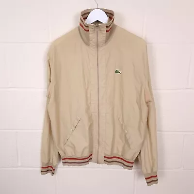 LACOSTE Vintage Bomber Jacket Mens M Medium 4 Chemise Windbreaker Canvas 90s 80s • £27.94