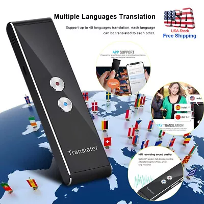 Portable T8 Multi-Language Smart Voice Translator Two-Way Real Time Translation • $29.99