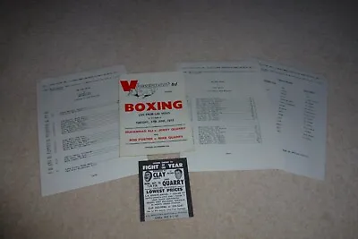 MUHAMMAD ALI V JERRY QUARRY PROGRAM ADVERTISING CARD AND PRESS PACK • £39.99