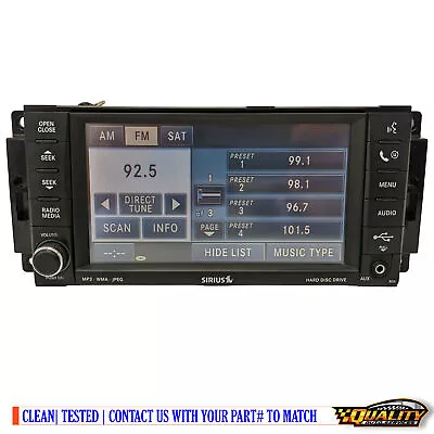 2008 - 2010 CHRYSLER DODGE JEEP Radio AM/FM CD Player MP3 DVD HDD Display OEM • $227.05