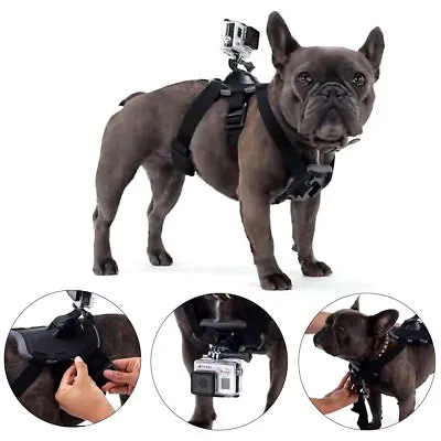 $19.43 • Buy Pet Dog Fetch Harness Chest Strap Belt Mount GoPro Hero 5 6 7 8 9 Go Pro Camera