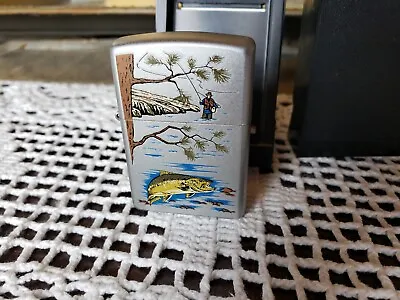 Zippo Fly Fishing Lighter Brown Trout Unused Vintage • $50