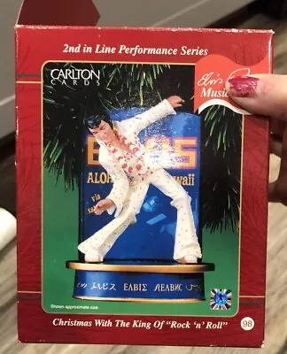 Elvis Presley King Of Rock And Roll Carlton Cards Heirloom Musical Ornament • $23.99
