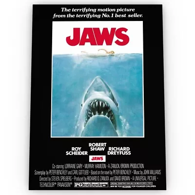 Jaws Movie Poster Satin High Quality Archival Stunning A1 A2 A3 • £8.49