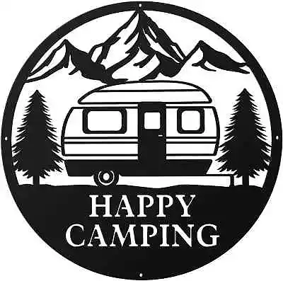 Metal Camping Sign Vintage RV Metal Wall Sign Farmhouse Camping Decor Sign • $25.97