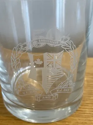 VE Day & VJ Day Commemorative Glass • £4