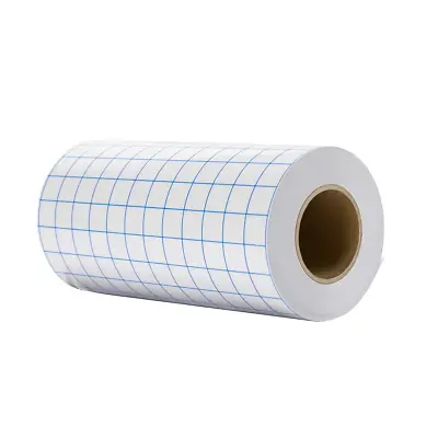 $12.99 • Buy Adhesive Vinyl Transfer Paper Tape Roll Clear Blue Grid 6 X 50FT For Circuit DIY