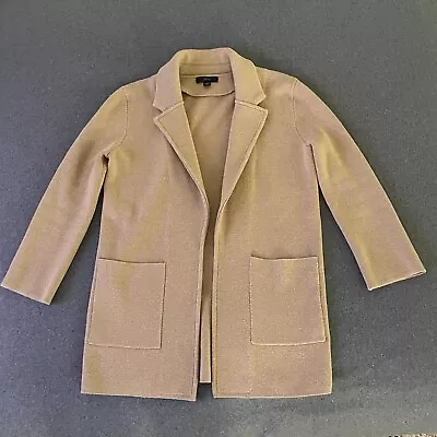 J Crew Womens Sweater Blazer XXS Camel Tan Knit Cardigan Jacket Open Front • $35