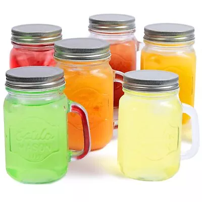 Estilo Mason Jar Mugs With Handle Mason Jars 16 Oz With Lids Mason Jar Drinki... • $28.47