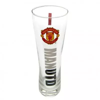  Manchester United FC Official Football Gift Tall Beer Glass • £13.99