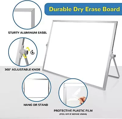 Magnetic Dry Erase Board Double Sided 14 X 11 Inches White Board With Markers • $21.29