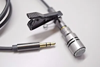 Professional Tie Clip Lapel Lavalier Microphone For Tascam  Zoom Recorder • £16.95