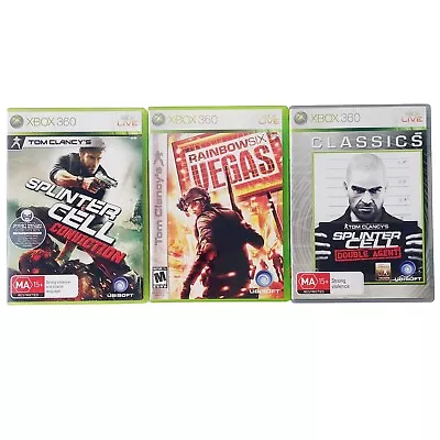 Tom Clancy's Splinter Cell Double Agent Conviction & Rainbow Six | Xbox 360 PAL • $24.95