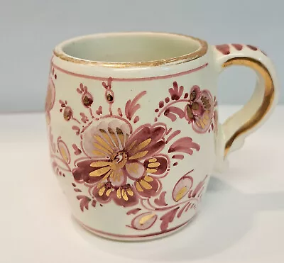 Vintage Red And Gold Delft Handmade In Holland 2  X 1.5  Mini Cup/Mug • $12