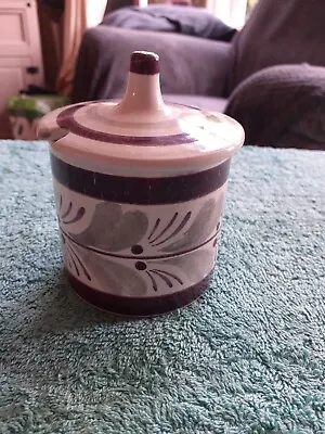 £1.99 • Buy  Poole Pottery  Jam/Honey Pot 9 Cm High. Unusual Pattern. 