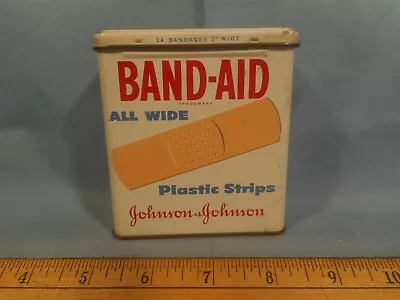 Johnson & Johnson Band-Aid Plastic Strips Vintage Metal Tin Empty Box • $4.95