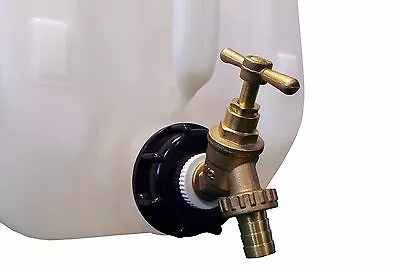 Ibc (s60x6 Course Thread) Cap & Brass Tap For 20/ 25l Water Containers   • £11.90