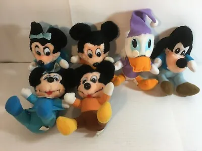 MICKEY'S CHRISTMAS CAROL 6 Plush Baby Mickey Minnie Goofy Donald Vintage Disney • $20