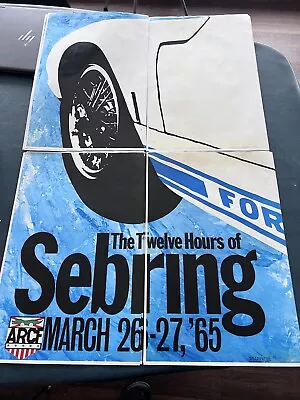 Original 1966 Sebring Poster Ford GT350 • $19.77