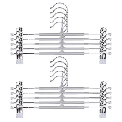 (20) Metal Pants Hangers With Clips Adjustable Jeans/Skirt Hangers For Women Men • $21.99