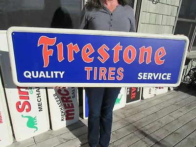 Vintage Firestone Tires Sign On A 1947 Coca Cola Sign Blank Look ! • $648