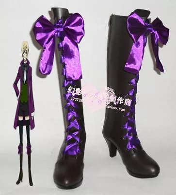 Black Butler Alois Trancy Cosplay Shoes Boots Custom-Made • $38.90