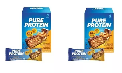 Pure Protein Bars Chocolate Peanut Butter 20g Protein 12 Ct BB 10/26/24 • $22.99