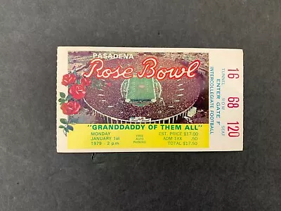 Ticket College Football Rose Bowl 1979 1/1 Michigan USC Charles White Phantom TD • $14.99