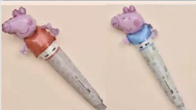 £3.99 • Buy 6pcs Mini Peppa And George Handheld Foil Balloon Wand Party Bag Pig Toys Prizes